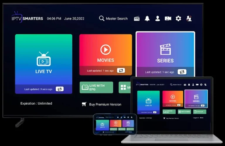 IPTV Smarters Pro Abo auf Smart TV, Laptop, Tablet und Smartphone